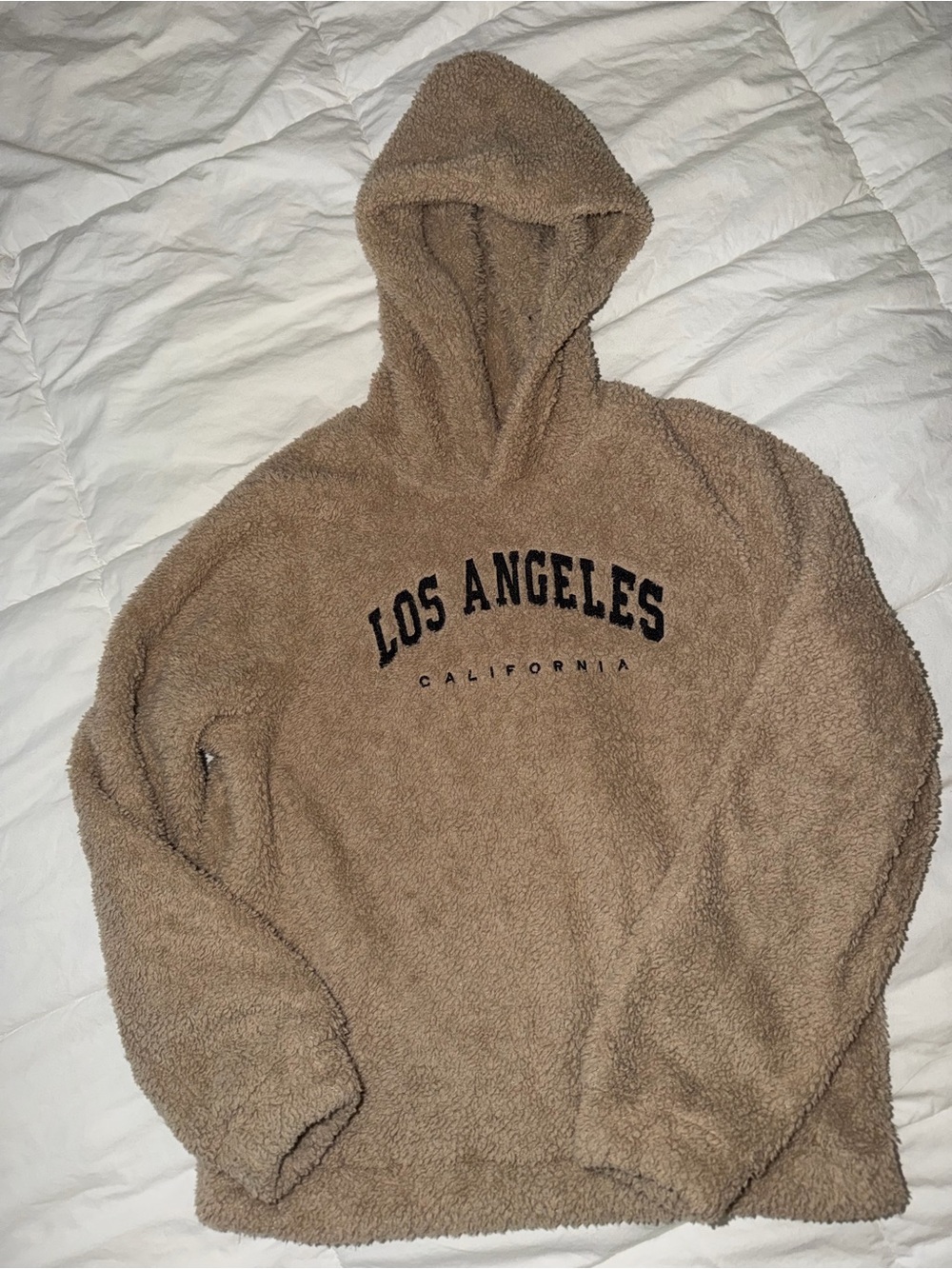 Los Angeles California Youth 10 Tan Sherpa Hoodie